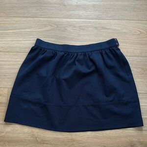 Madewell navy bubble style skirt (12)
